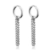 Punk Stainless Steel Chain Hoop Earrings For Women Men Goth Pop Hip Hop Pendants Ear Jewelry Accessories Earring - Image 15