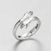 Romantic Love Hug Hand Rings Creative Love Forever Open Finger Rings Adjustable Jewelry Ring For Women Party Gift - Image 1