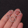 1PC Stainless Steel Opening Stainless Steel Hinged Segment Clicker Ring Nose Septum Piercing Helix Cartilage Daith Twist Hoop - Image 5