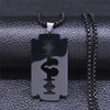 Gothic Blade Razor Pendant Necklaces Men Black Color Stainless Steel Chain Necklace Aesthetic Jewelry N423S01 - Image 10