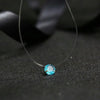 Sumeng Personality Square Imitation Pearl Crystal Zircon Necklace Invisible Transparent Fishing Line Necklace Women - Image 5