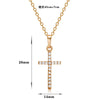 Crystal Cross Pendant Necklace in Gold-Tone or Silver-Tone - Image 11