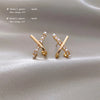 Design Sense Korean and Small Cross Shaped Pearl Earrings Girl's Unusual Accessories Jewelry For Woman - Image 7