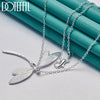 Doteffil Silver 40-75cm Chain Big Dragonfly Pendant Necklace For Women Wedding Engagement Party Jewelry - Image 3