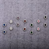 Full Zircon Stud Earrings for Women Blue/Purple/Red/Pink/Black/White/Green Oval CZ Wedding Female Jewelry - Image 18