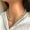 Healing Bohemian Gem Gravel Natural Semi-precious Stone Necklace Women's  Necklace Jewelry Collares Para Mujer Female