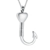Heart Hook Ashes Urn Necklace Stainless Steel Memorial Jewelry For Pet Ashes Mini Urn Men Gift Cremation Keepsake  Engraving