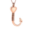 Heart Hook Ashes Urn Necklace Stainless Steel Memorial Jewelry For Pet Ashes Mini Urn Men Gift Cremation Keepsake  Engraving