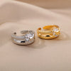 Heart Rings for Women Grils Gold Plated Adjustable Stainless Steel Ring  Trend   Wedding Couple Jewelry anillos mujer