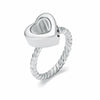 Heart Small Urns Memorial Urn Ring Cremation Jewelry For Pet/Human Ashes Lover's Present Stainless Steel Keepsake Customize