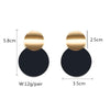 Cool Black Color Flower Drop Earrings for Women Geometry Round Heart Leaf Butterfly Crystal Party Jewelry Summer Gift - Image 9