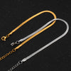 Women Men Stainless Steel Width 3/4mm Gold Color Flat Snake Chain Bracelet Extender 3cm Ladies Jewelry Party Gifts - Image 6