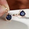 Mystic Rainbow Zircon Flower Earrings Multicolor Crystal Round Stone Hoop Earrings Rose Gold Color Engagement Earrings For Women - Image 9