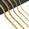 2/3/4/5/6mm Stainless Steel Twisted Rope Chain Necklace for Men Women Gold Color Plated Neck Chains Choker Metal Jewelry Gift - Image 2