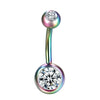 14 Gauge Stainless Steel Navel Piercing Ring with 10 mm Bar and Decorative Ends - Image 14