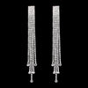 Silver Color Crystal Long Wedding Drop Earrings for Women Rhinestones Tassels Dangle Earrings Brides Gifts Party Jewelry - Image 12