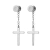 1 Pair Stainless Steel Stud Earrings for Men/Women Cross Pendant Long Tassel Unisex Hoop Earrings Punk Gothic Metal Jewelry - Image 34