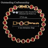 Pera Design Gold Color Round Shape Purple Cubic Zirconia Stone Charm Link Bracelets Wedding Jewelry for Women - Image 6