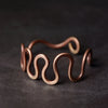 Copper Wave Metal Handcrafted Bracelet Rustic Vintage Punk Cuff Bangle Viking Handmade Jewelry Unisex Accessories - Image 1