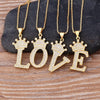 Copper Zircon A-Z Crown Alphabet Pendant Chain Necklace Hip-Hop Style Woman Man Initial Name Jewelry - Image 4