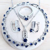 Silver Bridal Jewelry Sets Women Costume Zirconia Jewellery Wedding Rings Earrings Bracelet Pendant Necklace - Image 7