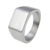 Valily 10MM Simple Signet Ring Stainless Steel Chunky Jewelry - Image 5