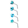 Surgical Steel Nose Stud Set 4 Pieces 20G in L Shape Screw and Bone - Image 7