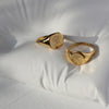 Stainless Steel Pvd Gold Plated Engraved Butterfly Peony Flower Signet Rings For Women Ring Jewelry - Image 4