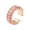 Colorful Rhinestone C-Shape Clip Earring without Piercing - Image 16