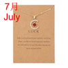 Personality Birthstone Moon Star Crystal Pendant Necklace for Women Clavicle Chain Choker Birthday Party Jewelry Gift - Image 25