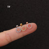 1Pc Tree Star Zircon Pendant CZ dangle ear piercing jewelry steel barbell Daith earrings helix cartilage studs - Image 4