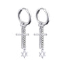 1 Pair Stainless Steel Stud Earrings for Men/Women Cross Pendant Long Tassel Unisex Hoop Earrings Punk Gothic Metal Jewelry - Image 27