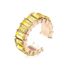 Colorful Rhinestone C-Shape Clip Earring without Piercing - Image 19