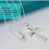 Silver 16-30 Inch Chain Cross Zircon Pendant Necklace For Woman Wedding Party Charm Jewelry - Image 12