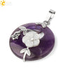 Jade Necklace Stones Pendant Flower Leaf Amethyst Rose Pink Quartz Black Onyx Crystal Donut Necklaces Jewelry - Image 29