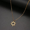 316L Stainless Steel Necklace Plated Ethnic Sun Totem Pendent Necklaces For Charm Women Birthday Party Jewelry - Image 1