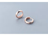 Modian Silver 925 Jewelry Minimalism Clear CZ Hoop Earrings for Women Sterling Silver 925 Anti-allergy Fine Jewelry Gifts