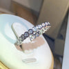 silver Single Row Pave cz Eternity Promise ring Engagement Wedding Band Rings for women Bridal Party - Image 2