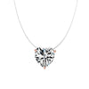 Cubic Zirconia Pendant Necklace Women Invisible Transparent Fishing Line Choker Oval Heart Star Geometric Necklaces - Image 3