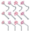 Surgical Steel Nose Stud Set 4 Pieces 20G in L Shape Screw and Bone - Image 6