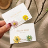 Daisy Flower Earrings Asymmetrical Korean Jewelry Cute Flower Small Stud Earrings For Women Sweet Earring - Image 5