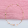 3mm Double Bead Round Link Chain Bracelet Necklace Rose Gold Color Set Jewelry - Image 4