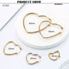 peach heart earrings circle jewelry simple pendant Earring stainless steel hoop earring 1 Pair Gifts for women girls - Image 6