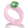 Simple Inlaid Colorful Zircon Resin Ring Women Sweet Cute Birthday Party Commemorative Jewelry Gift - Image 6