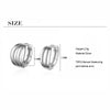 Silver Color Design Three-layer Twisr Rope Hoop Earrings Tiny Mini Circle Earrings For Women Jewelry - Image 2