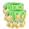 1 Pair Belly Dance Wrist Ankle Cuffs Bracelet Chiffon Gold Coin Costume Accessory Valentine's Day Gift Jewelry Women Girl - Image 8