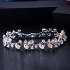 Pera Royal Women Jewelry Silver Color Dark Blue CZ Crystal Leaf Chain Link Bracelets and Bangles for Party Gift - Image 11