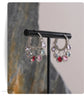 Stainless Steel Colorful Cubic Zirconia Hoop Earrings for Women Metal Texture Geometric Earrings Gift - Image 18
