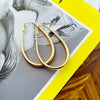 Hollow Waterdrop Shape Big Hoop Earrings For Women Basketball Statement Earrings Hoops Punk Jewelry Gift - Image 2