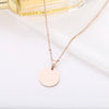 Stainless Steel Necklace Round Circle Pendant For Women Elegant Clavicle Rose Gol DNecklace Wedding Jewelry - Image 2